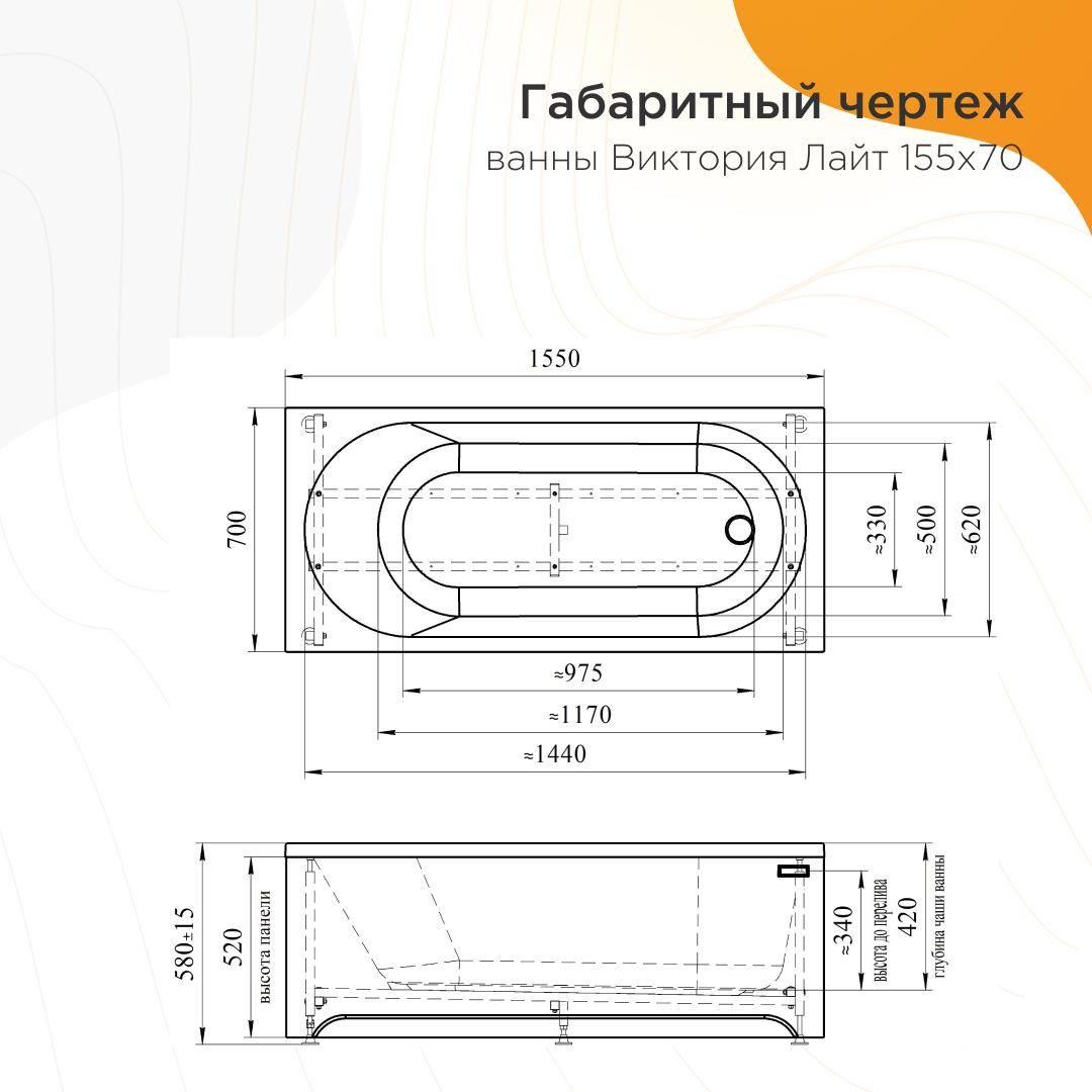 акриловые ванны Виктория лайт