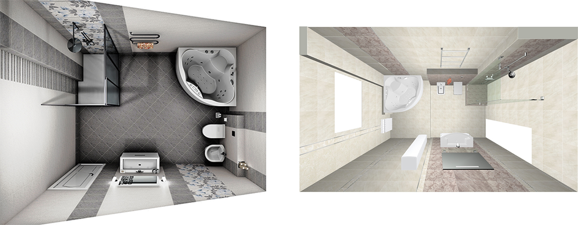3D-Дизайн проект ванной комнаты - Салон Индиго