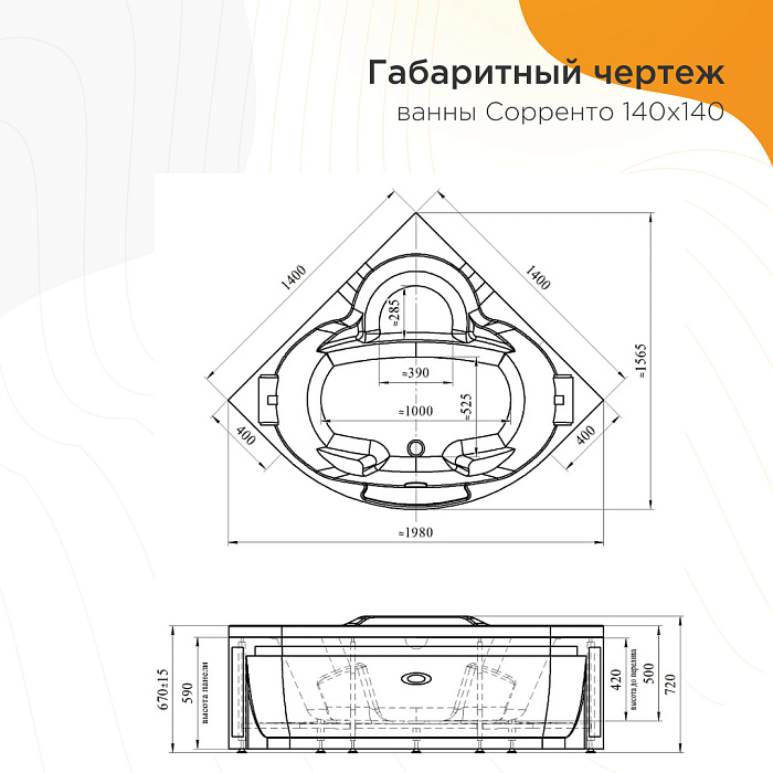 акриловые ванны Сорренто
