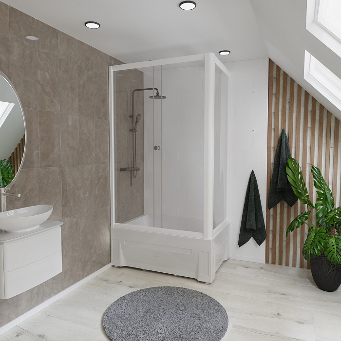 душевые углы и ограждения Душевой угол Верчелли высокий поддон