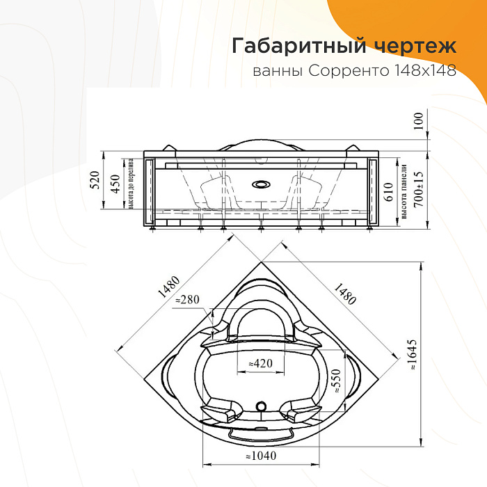 акриловые ванны Сорренто