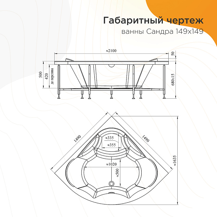 акриловые ванны Сандра