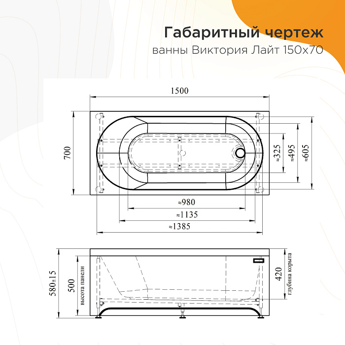 акриловые ванны Виктория лайт