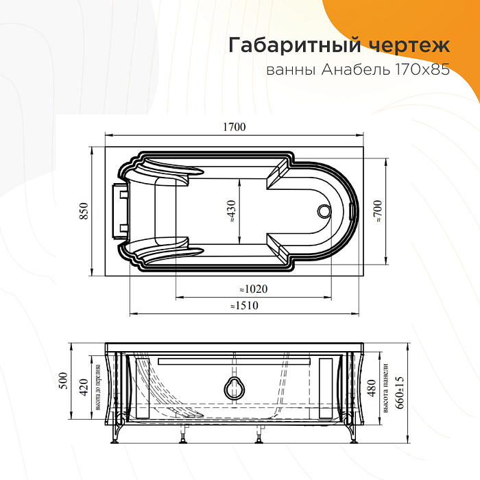 акриловые ванны АНАБЕЛЬ