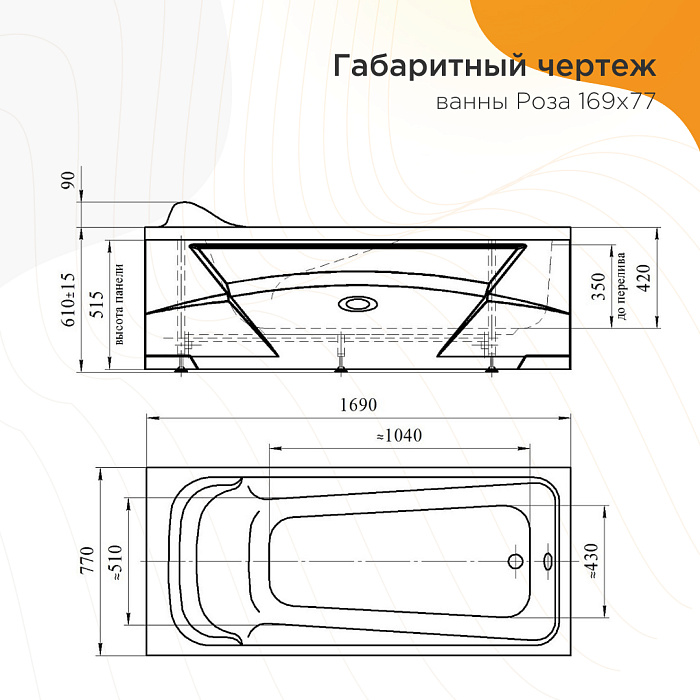 акриловые ванны Роза